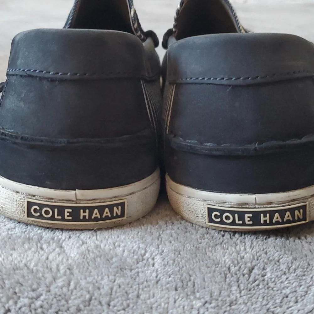 Cole Haan Boat Shoes ⛵ white and navy blue striped - Picture 5 of 6